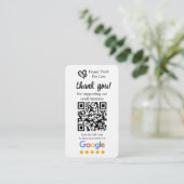 QRコード付きペットケアGoogleレビュー依頼カード 名刺 (スタンド正面)