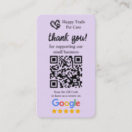 QRコード付きペットケアGoogleレビュー依頼カード 名刺