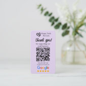 QRコード付きペットケアGoogleレビュー依頼カード 名刺 (スタンド正面)