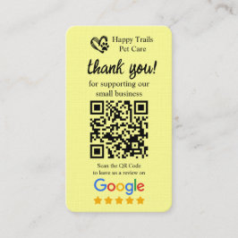 QRコード付きペットケアGoogleレビュー依頼カード 名刺