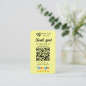 QRコード付きペットケアGoogleレビュー依頼カード 名刺 (スタンド正面)