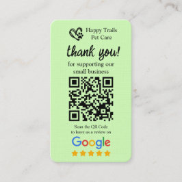 QRコード付きペットケアGoogleレビュー依頼カード 名刺