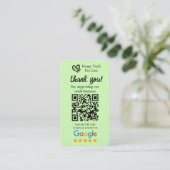 QRコード付きペットケアGoogleレビュー依頼カード 名刺 (スタンド正面)