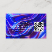 QRコード付きホログラフィック署名スクリプト 名刺 (裏面)