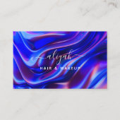 QRコード付きホログラフィック署名スクリプト 名刺 (正面)