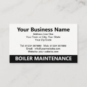 QRコード付きボイラー保守マンガ 名刺 (正面)