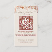 QRコード付きボヘミアン新婚旅行ファンド エンクロージャーカード (正面)