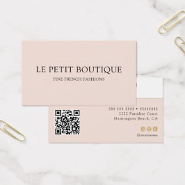 QRコード付きミニマリストピンク