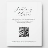 QRコード付きミニマリスト座席表の記号 フォトプラーク (正面)