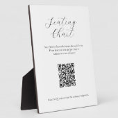 QRコード付きミニマリスト座席表の記号 フォトプラーク (側面)