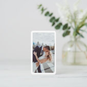 QRコード付きミニマル写真名刺 名刺 (スタンド正面)