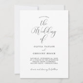 QRコード付きミニマル写真結婚式招待状 招待状 (正面)