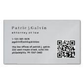 QRコード付きミニマル弁護士名刺 マグネット名刺 (正面)