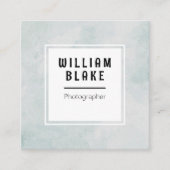 QRコード付きミニマル正方形デザイン スクエア名刺 (正面)