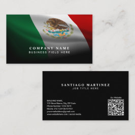QRコード付きメキシコ国旗 | プロフェッショナル 名刺