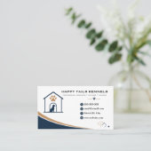 QRコード付きモダンなペットホテル名刺テンプレート 名刺 (スタンド正面)