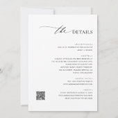 QRコード付きモダンオールインワン結婚式招待状 招待状 (裏面)