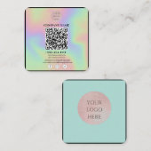 QRコード付きロゴ スクエア名刺 (正面/裏面)