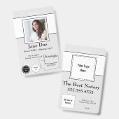 QRコード付きワシントン公証人パブリックバッジの州 バッジ (Front & Back)