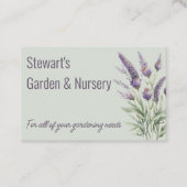 QRコード付き両面紫ラベンダー 名刺 (正面)