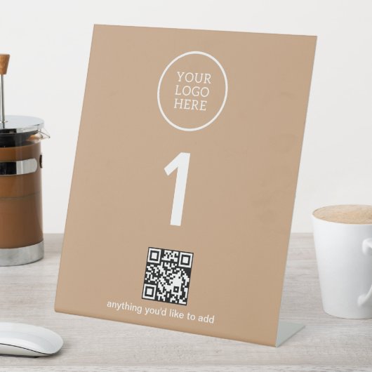 QRコード付き会社ロゴ 台座サイン (インサイチュ)