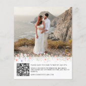 QRコード付き写真結婚式招待状 2枚の写真入り お手頃価格 チラシ (裏面)