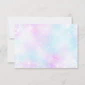 QRコード付き冬エレガントな結婚式RSVPオンライン 出欠カード (裏面)