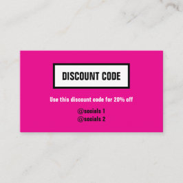 QRコード付き割引コード、名刺 名刺