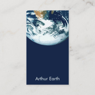 QRコード付き宇宙からのEarth 名刺