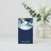 QRコード付き宇宙からのEarth 名刺 (スタンド正面)
