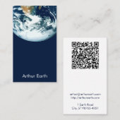 QRコード付き宇宙からのEarth 名刺 (正面/裏面)