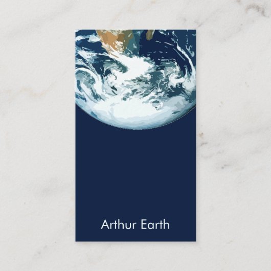 QRコード付き宇宙からのEarth 名刺 (正面)
