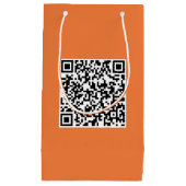 QRコード付き小サイズカスタムバッグ ブランドプロモーション用 スモールペーパーバッグ (正面)