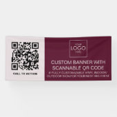 QRコード付き屋外イベント広告看板 横断幕 (横)