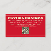 qrコード付き幸せロボットピザ ロイヤリティカード (裏面)