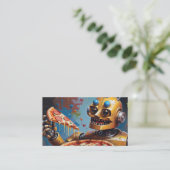 qrコード付き幸せロボットピザ ロイヤリティカード (スタンド正面)