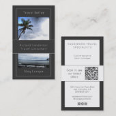 QRコード付き旅行代理店 名刺 (正面/裏面)