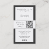 QRコード付き旅行代理店 名刺 (裏面)