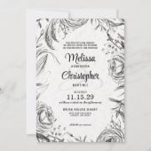 QRコード付き春のガーデンウェディング招待状 招待状 (正面)