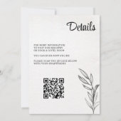 QRコード付き春のガーデンウェディング招待状 招待状 (裏面)