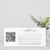 QRコード付き最小限のビジネス証明書 (スタンド正面)