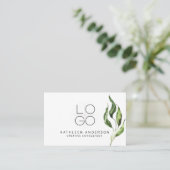 QRコード付き水彩植物名刺 名刺 (スタンド正面)