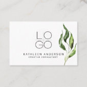 QRコード付き水彩植物名刺 名刺 (正面)