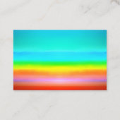 QRコード付き水色レインボーグラデーション 名刺 (裏面)