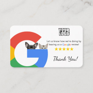 QRコード付き獣医Googleレビューテンプレート 名刺