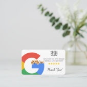 QRコード付き獣医Googleレビューテンプレート 名刺 (スタンド正面)