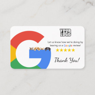 QRコード付き獣医Googleレビューテンプレート 名刺