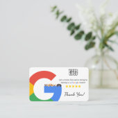 QRコード付き獣医Googleレビューテンプレート 名刺 (スタンド正面)