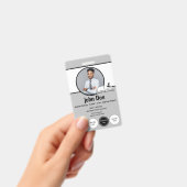 QRコード付き現代的な公証人IDバッジ バッジ (手持ち)