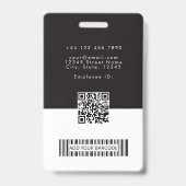 QRコード付き社員証 バッジ (裏面)